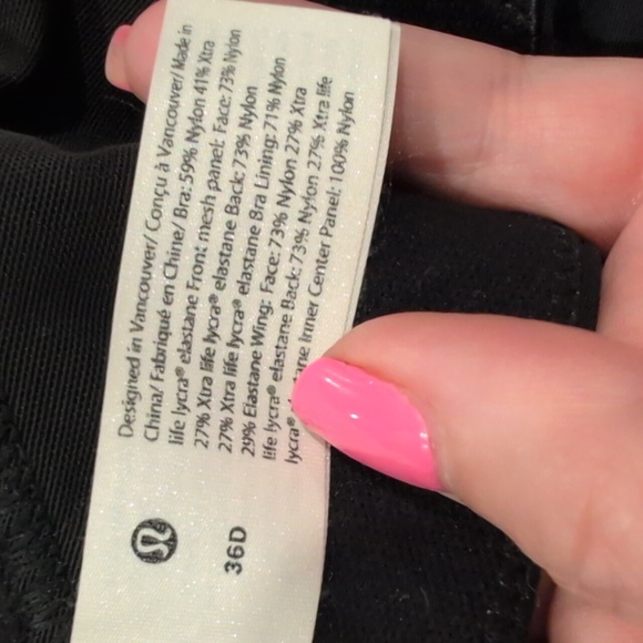 Run Times Bra High Support, B–G Cups Black - Picture 12 of 14